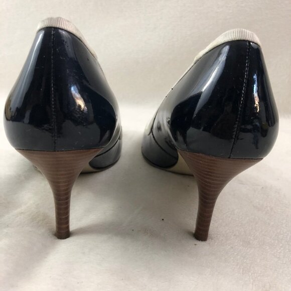 Sandal Black Open Toe Patent Leather - GUESS Women's Shoe Open Toe Size 9M - Picture 5 of 9